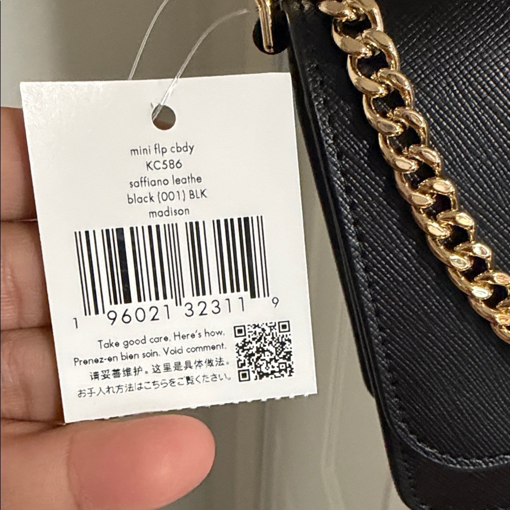 Kate spade black purse crossbody saffiano leather medium NWT - Picture 7 of 12